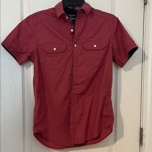 Classic Red Button Down size small